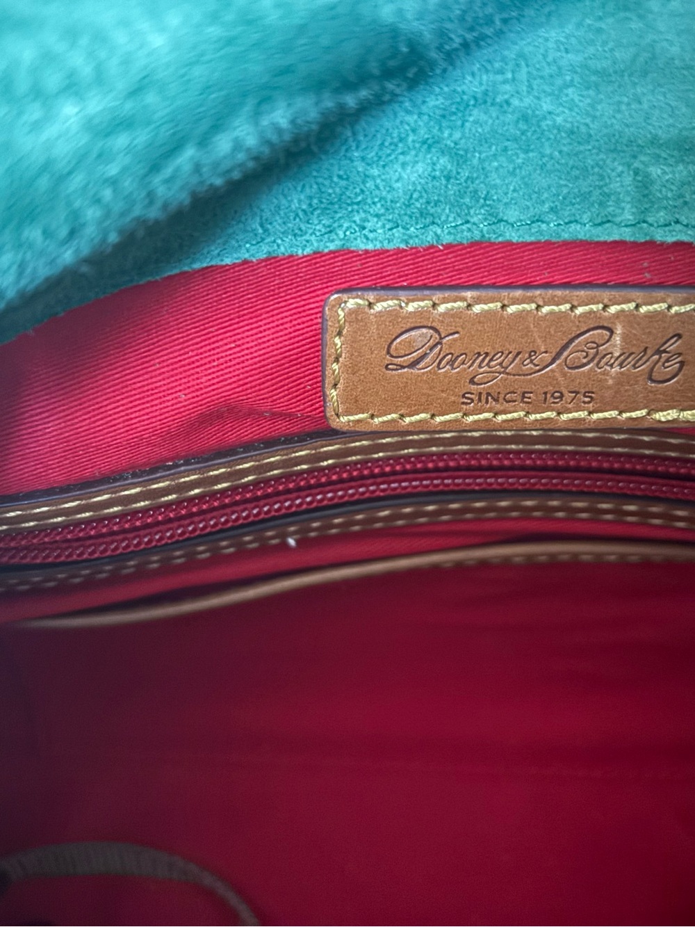 Dooney & Bourke Natural Color Vachetta Leather Satchel with Gold Hardware - Picture 2 of 16